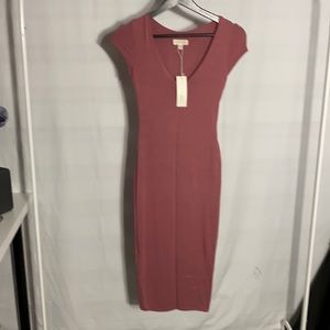 Small Rose Color Ankle length Dress